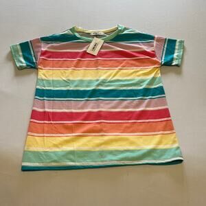 Haptics by Holly Harper Take A Leap Color Stripe Top S